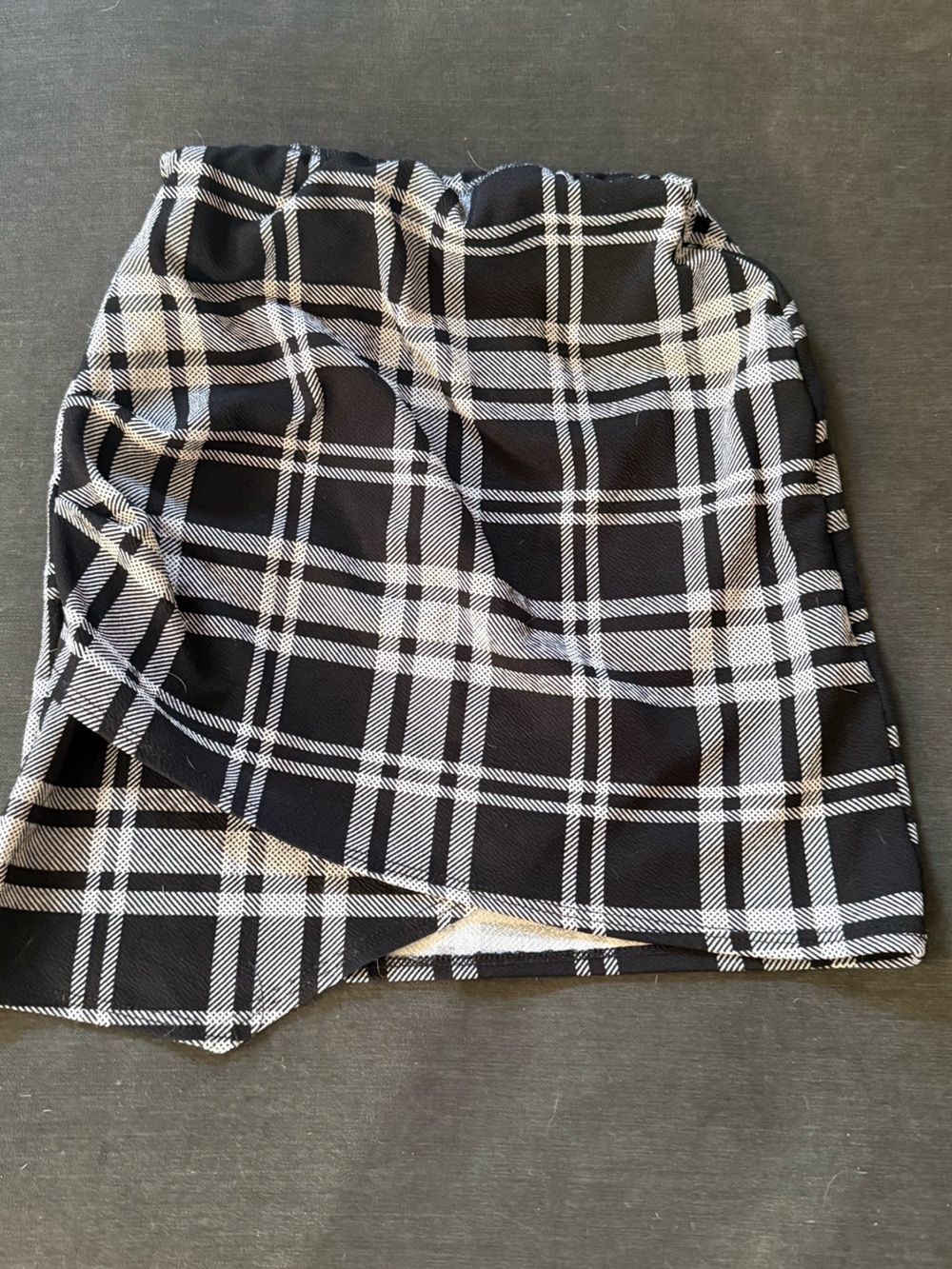 Windsor Black and White Plaid Mini Skirt